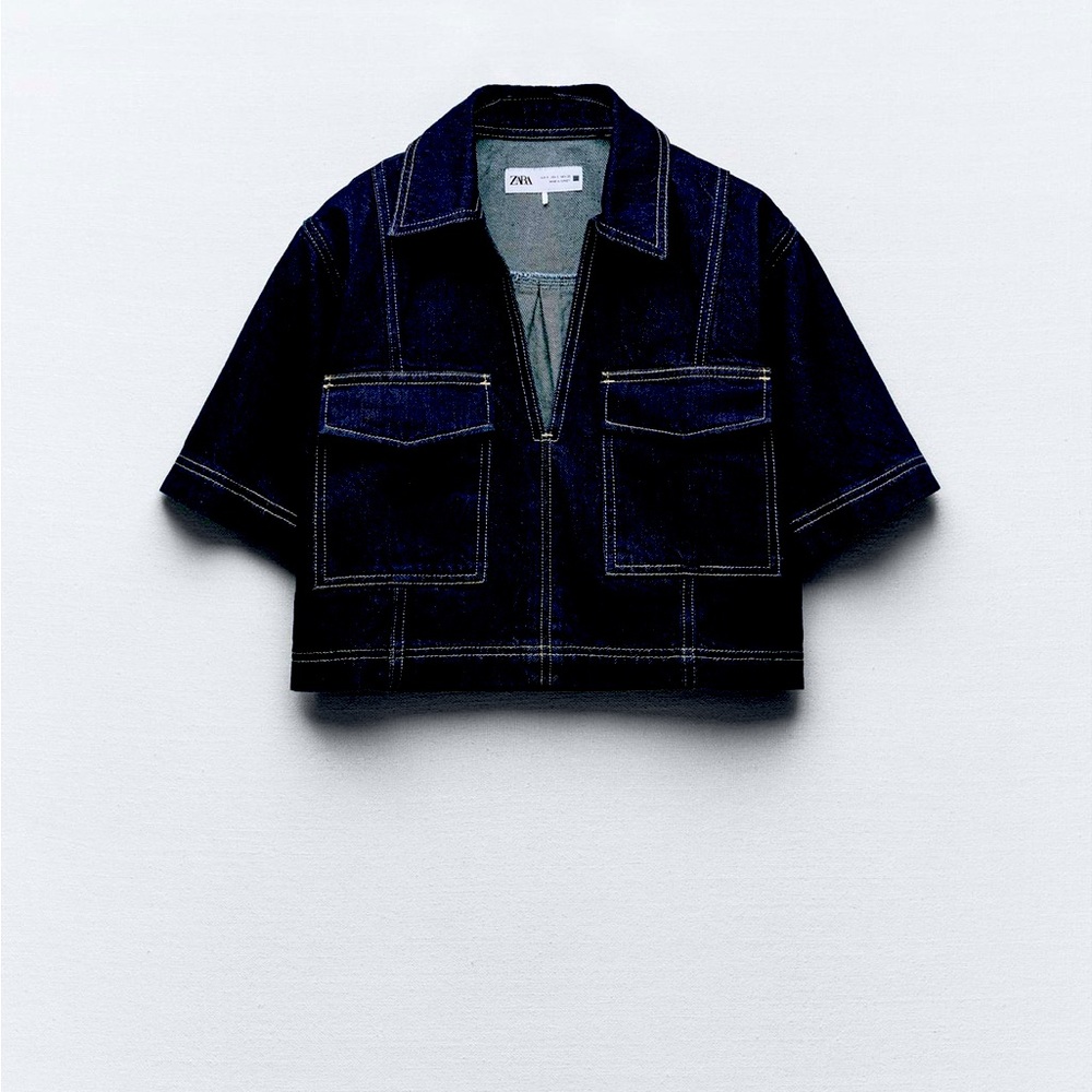 Zara Denim Crop Top